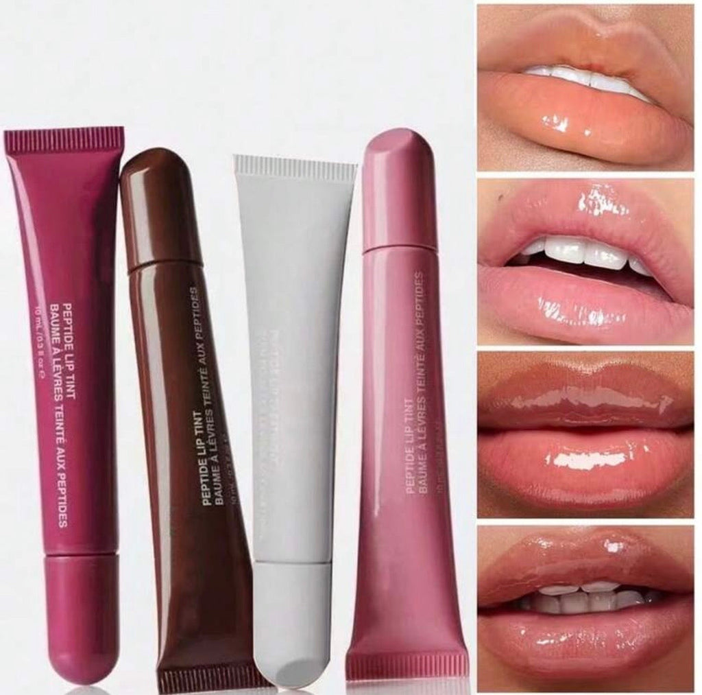 Juego de 4 Brillos Labiales Hidratantes con Péptidos